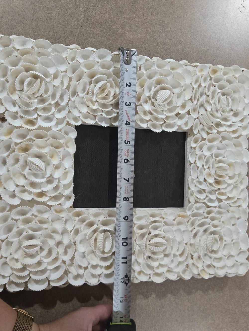 Pier 1 Cream Floral Shell rose Frame